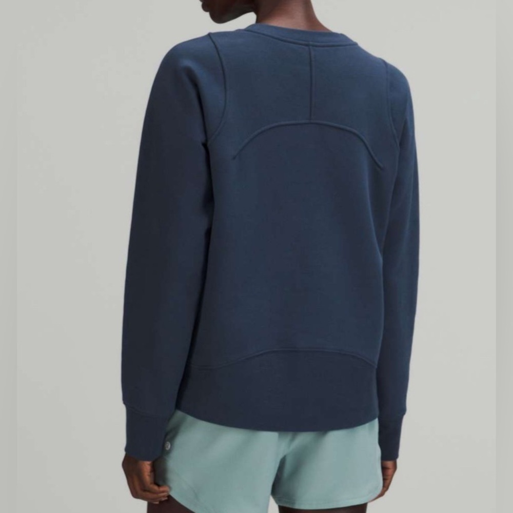 Lululemon Loungeful Crewneck Fleece Pullover In Mineral Blue View 2